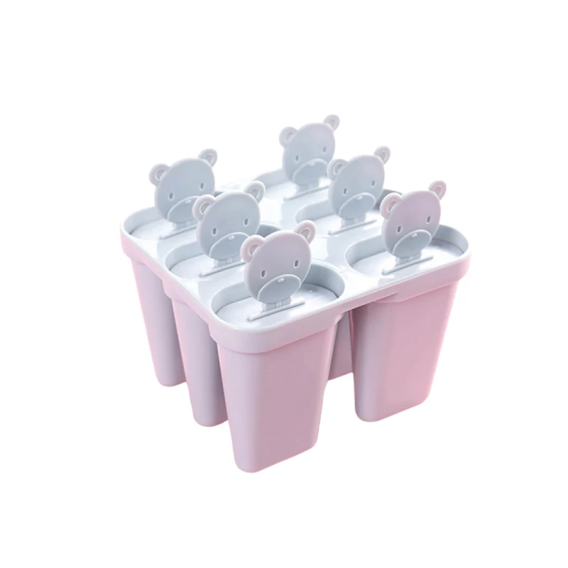

E-doo Ice Cream Moulds, 6 Pcs Silicone Ice Pop Mould Set with Ice Cream Molds Tray DIY Frozen Ice Lolly Makers