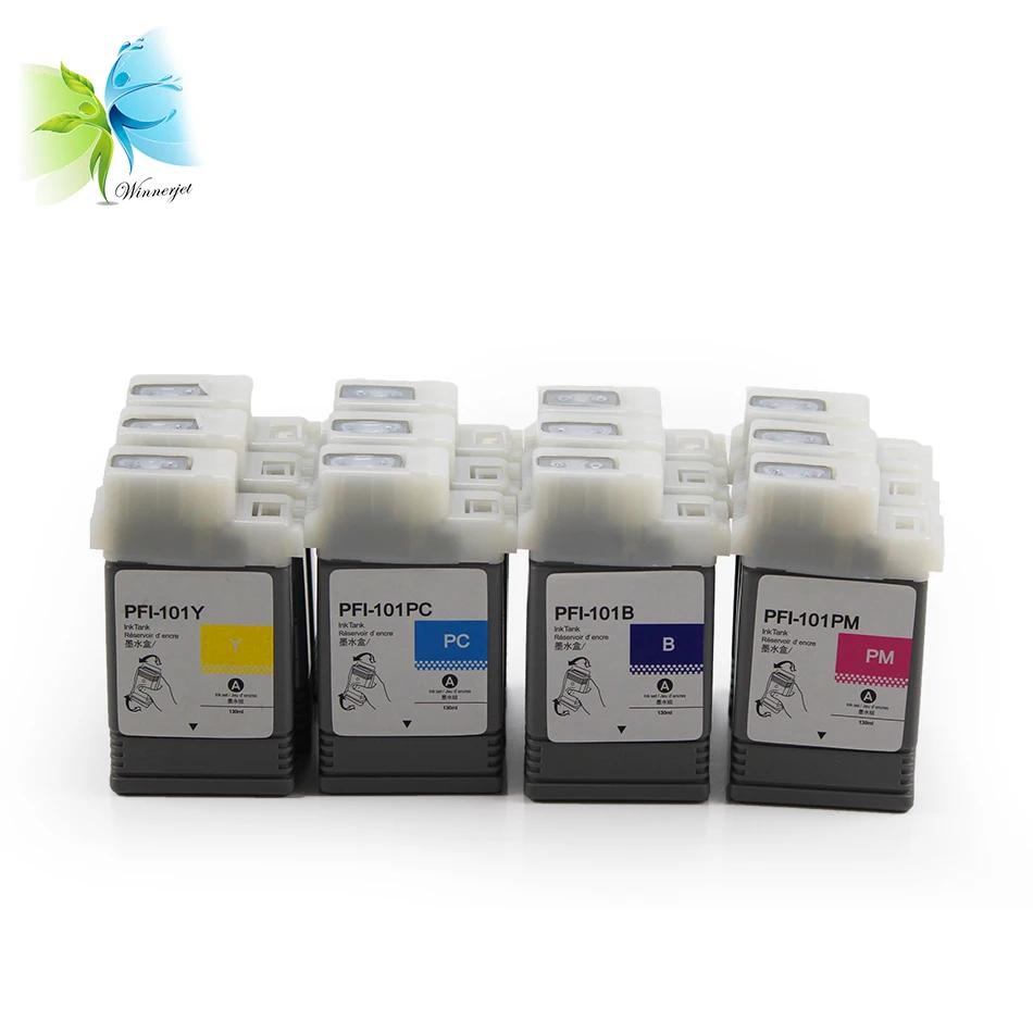 

WINNERJET 12 Colors x 130ML PFI-101 PFI101 PFI 101 Pigment Ink Cartridge for Canon IPF5000 5000 Inkjet Cartridge