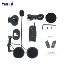 2pcs 500M Interphone Headset Motorcycle Intercom Walkie Talkie Bluetooth Motorcycle Helmet