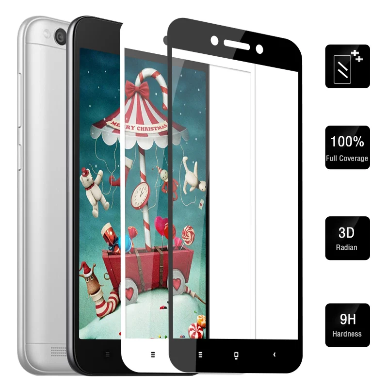 Для Xiaomi Redmi 5A защита для экрана закаленное стекло hongmi 5 дюймов Взрывозащищенная