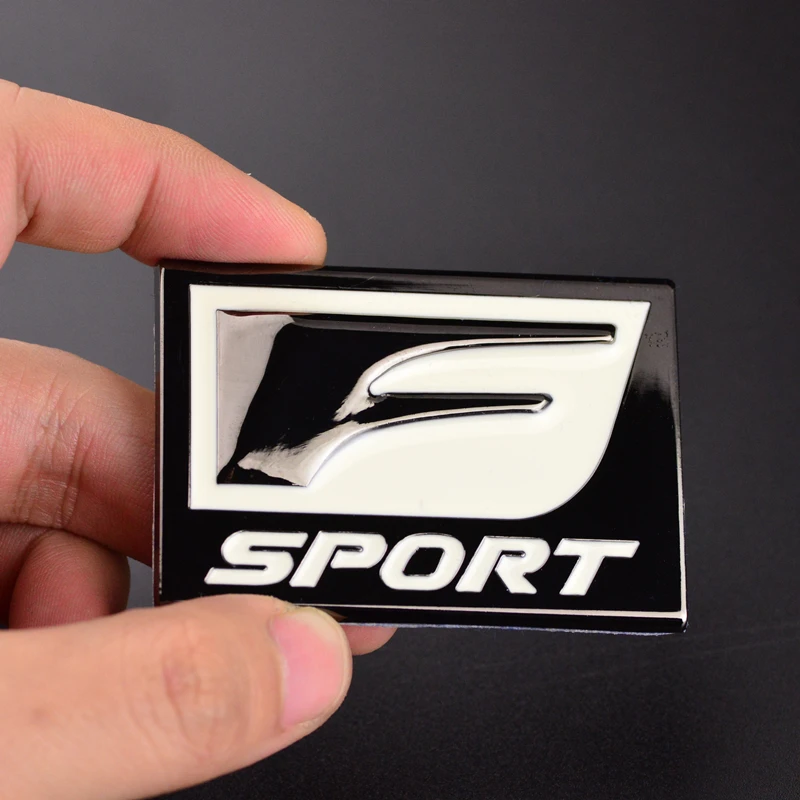 F SPORT Square Car Trunk Emblem Metal Auto Front Fender