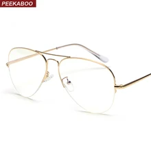 Peekaboo мужские Оптические очки, оправа из розового золота очки против голубого излучения, компьютерные очки, оправа для женщин, половинная оправа из металла
