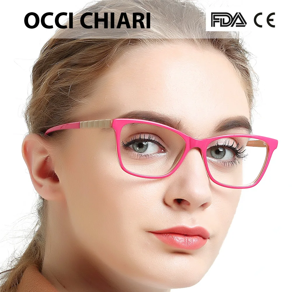 OCCI CHIARI, модные очки с прозрачными линзами, для женщин, кошачий глаз, фирменный дизайн, по рецепту, медицинские оптические очки, оправа, W-CARIGI