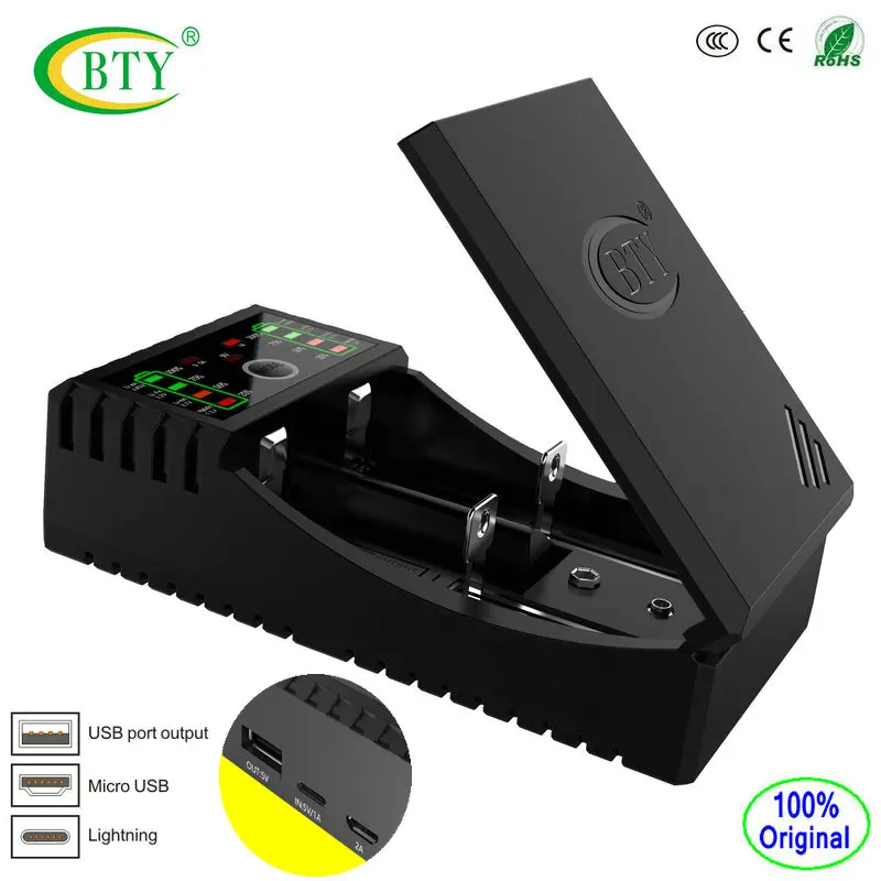 Зарядное устройство для аккумуляторов 3 7 BTY-V 18650 Li-Ion 202 В в Li-fe 2 Ni-MH Ni-CD Smart fast 6F22 9 AA AAA