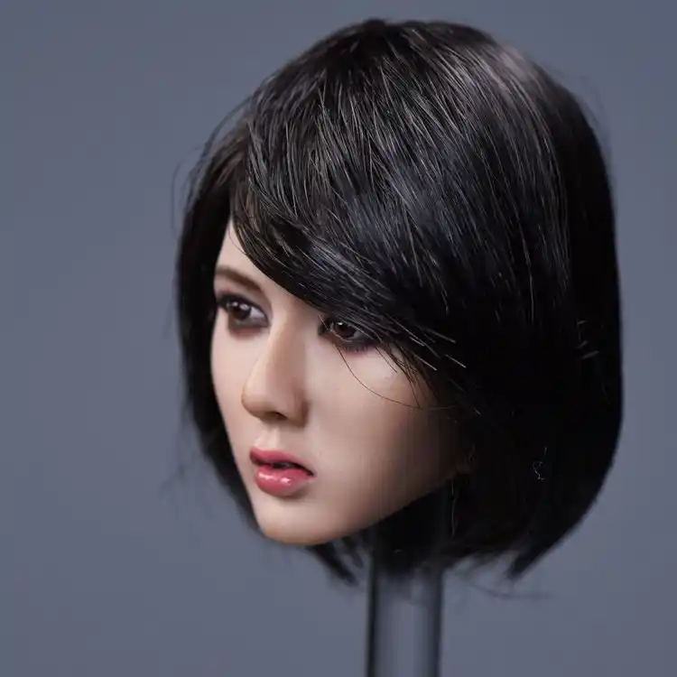1 6 Xiu Series Asian Female Head Short Black Hair F 12 Body