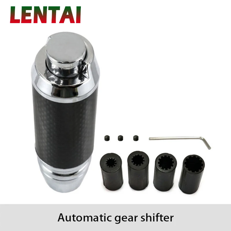 

LENTAI 1Set Carbon Fiber Car Gear Shift Shifter Lever Knob Button For Fiat Punto Volkswagen VW Polo Passat B7 B8 Golf 5 6 Tiguan