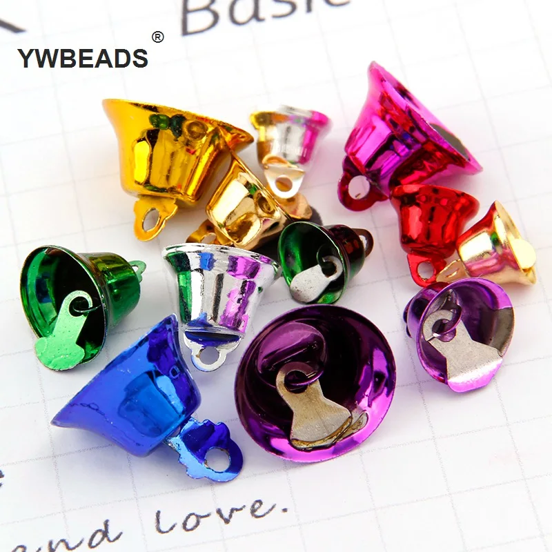 

10PCS Metal Jingle Bells Colorful Loose Beads Festival Party Decoration/Christmas Tree Decorations/DIY Crafts Accessories