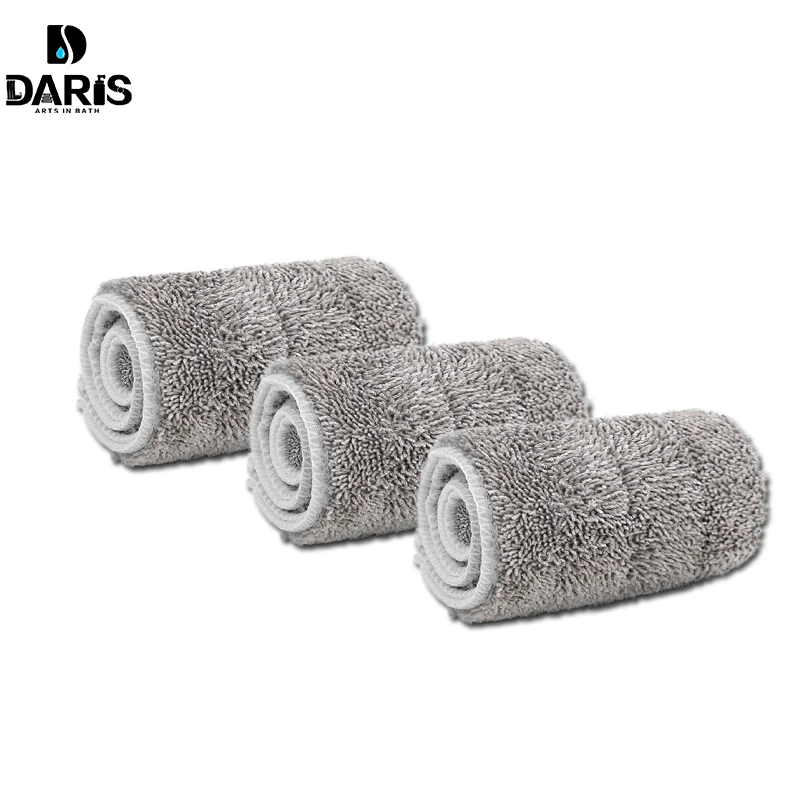 

SDARISB 3PCS Microfiber Spray Mop Head Floor Cleaning Cloth Paste The Mop To Replace Cloth Household Cleaning Mop Accessories
