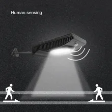Светодиодный светильник с датчиком движения на солнечной батарее, беспроводной водонепроницаемый настенный светильник для наружной безопасности для патио, двора, сада, дорожки