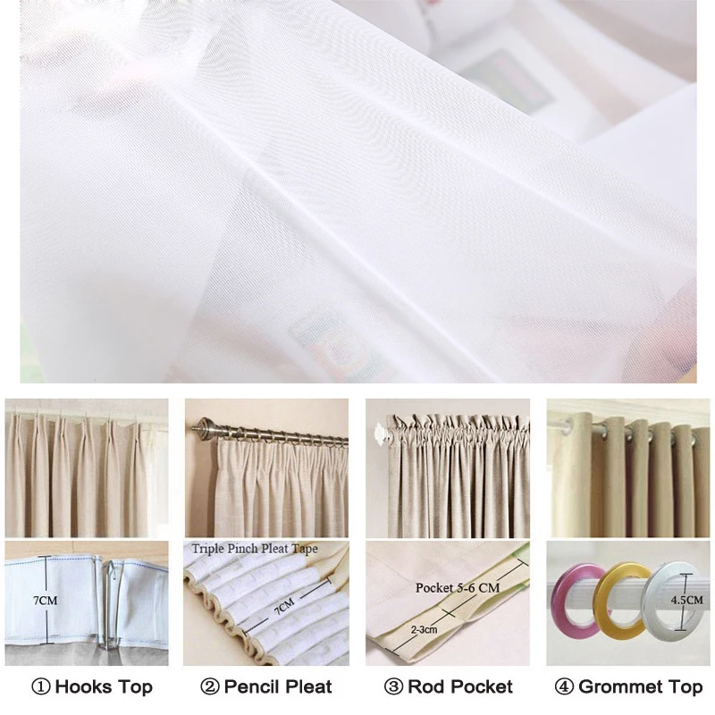Cheap Curtains Solid White Tulle Modern Curtains for Living Room Translucidus Window Sheer for the Bedroom Made