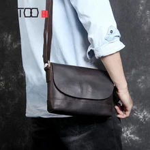 AETOO Retro casual mad Horse Leather single shoulder crossbody bag male and female leather simple head cowhide bag