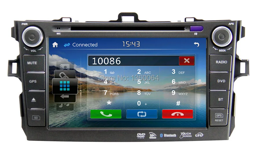 Best 8 inch Car DVD Player for Toyota corolla (2006-2011) Audio Video GPS Navigation TV Bluetooth Radio 3G+Free GPS map 4