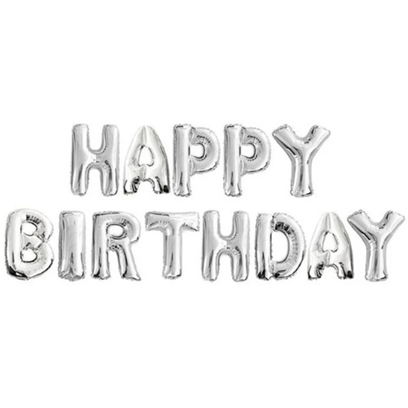 Золотая буква алфавита воздушные шары 13 шт./компл. 16 дюймов Смешанные цвета с днем