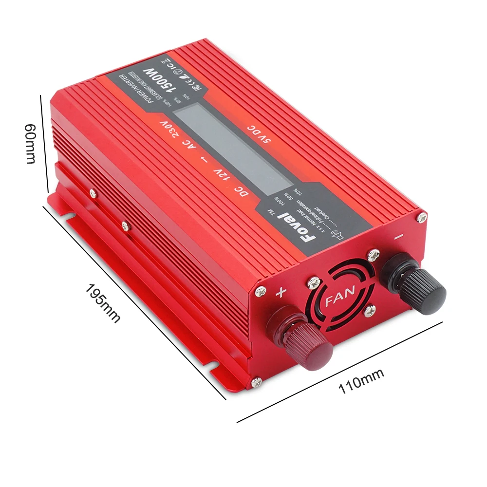 1500 Вт/2000 Вт 2600 Вт ЖК-дисплей домашний/Выход DC 12 В в AC 230 в Модифицированная синусоида ЕС розетка адаптер dual3.1A USB автомобильный инвертор питания