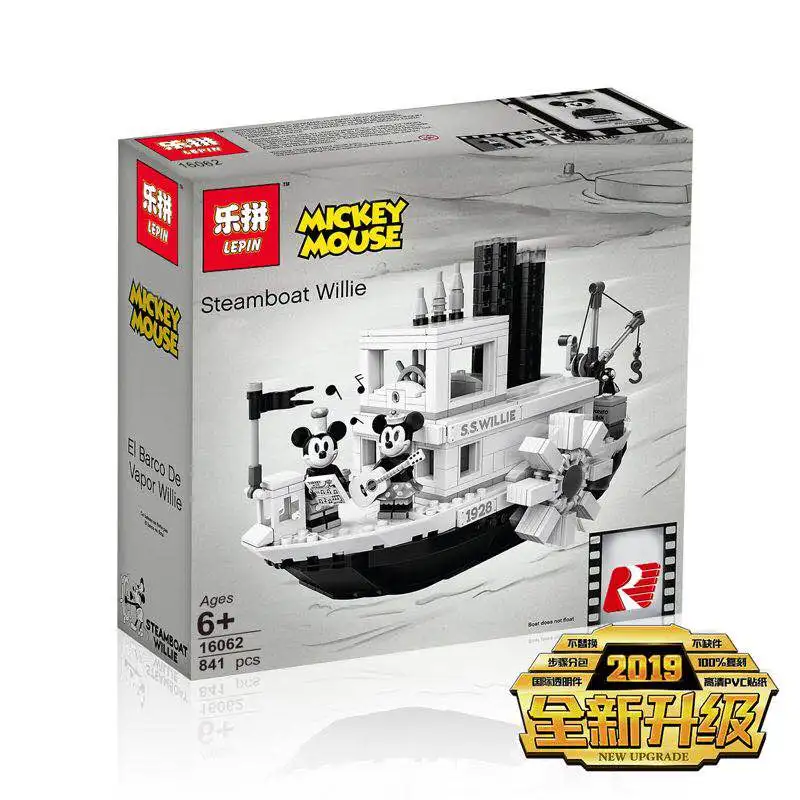 

Lepin 16062 Ideas Steamboat Willie Movie Series The Legoing 21317 Building Blocks Bricks Gifts Model Kids Christmas Gifts