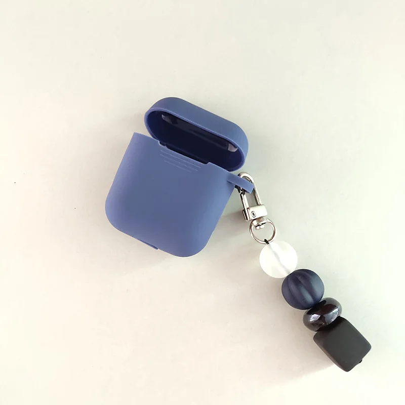 Милый корейский кристалл каменный брелок силиконовый чехол для Apple AirPods чехол Bluetooth наушники защитный чехол коробка