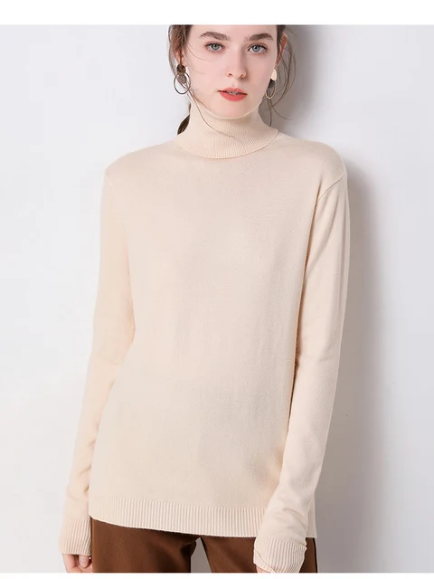 2019 Autumn Winter sweater women turtleneck cashmere sweater knitted pullover women sweter fashion sweaters new Plus Size tops 25 详情_36