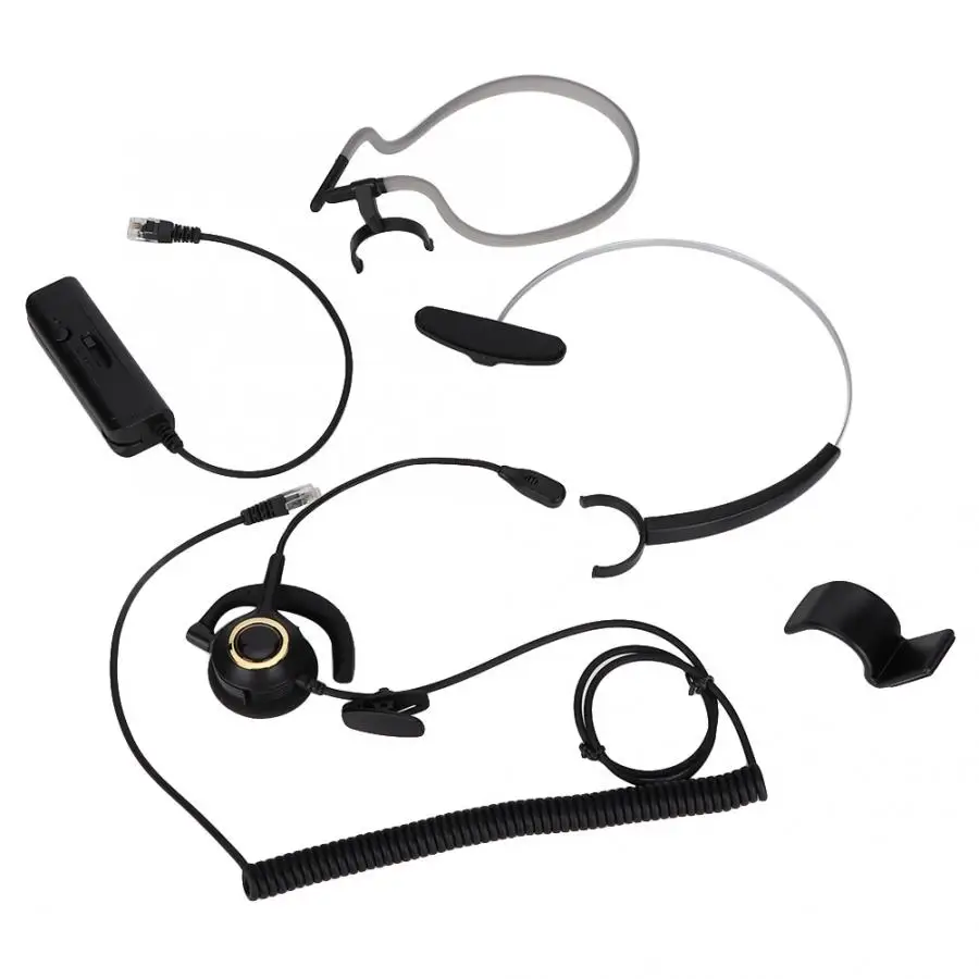 

H1000-RJ9 Crystal Head Noise Cancelling Call Center Headset Comfortable Telephone Headphone for Meeting Customer Service