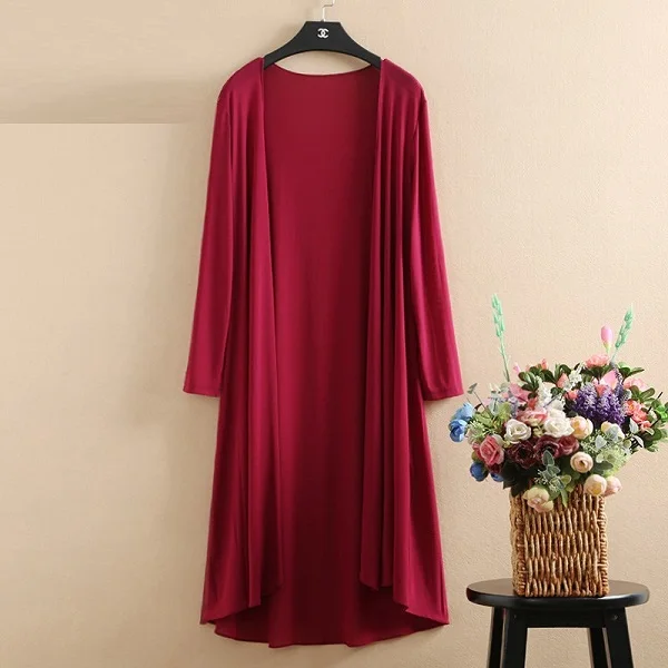 wine red cardigan Летний Женская одежда пальто загара доказательство износ сыпь охранников Одежда для беременных пальто вязаный кардиган Пляж солнцезащитный крем 1717 - Цвет: wine red cardigan