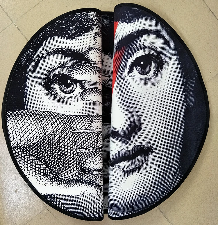 Fornasetti коврик для круглого стула, коврик для йоги, коврик для упражнений, коврик для гостиной, зеркальный напольный зеркальный коврик для дисплея, противоскользящий