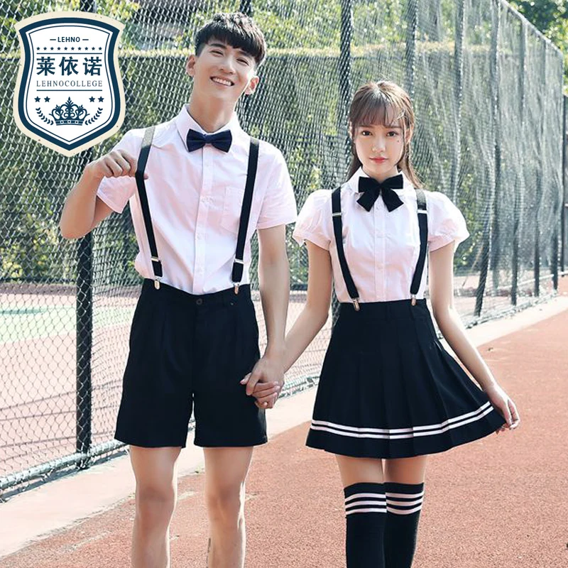 

school students Korean version of the Japanese school uniform sailor suit college wind strap skirt JK uniform female