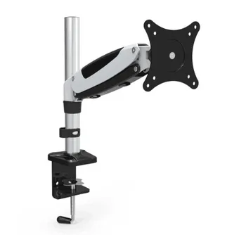 

Aluminum Gas Spring 360 Degree 15"-27" Monitor Holder Desk Clamping Mount Full Motion Height Adjustable Bracket Arm