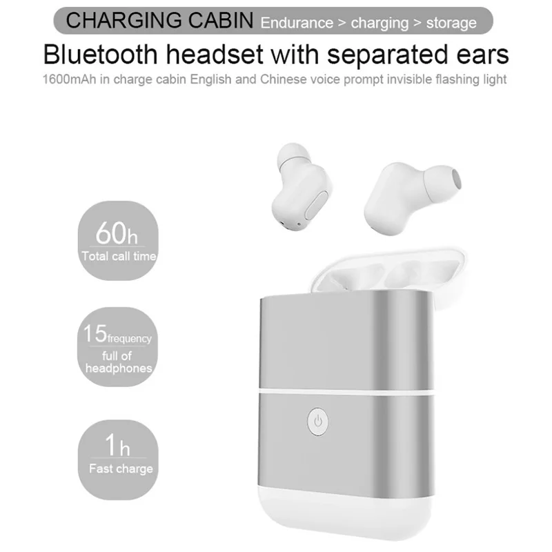 

TWS Mini Wireless Earphone Invisible Bluetooth Wireless Headphones Handsfree Bluetooth IPX5 Waterproof Headset With Charging Box