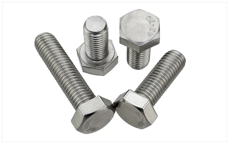 DIN933 304 stainless steel screws reverse thread left reverse screw M6
