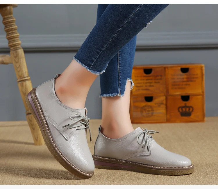 HX 058 (14) Lace-Up Women Shoes Flats