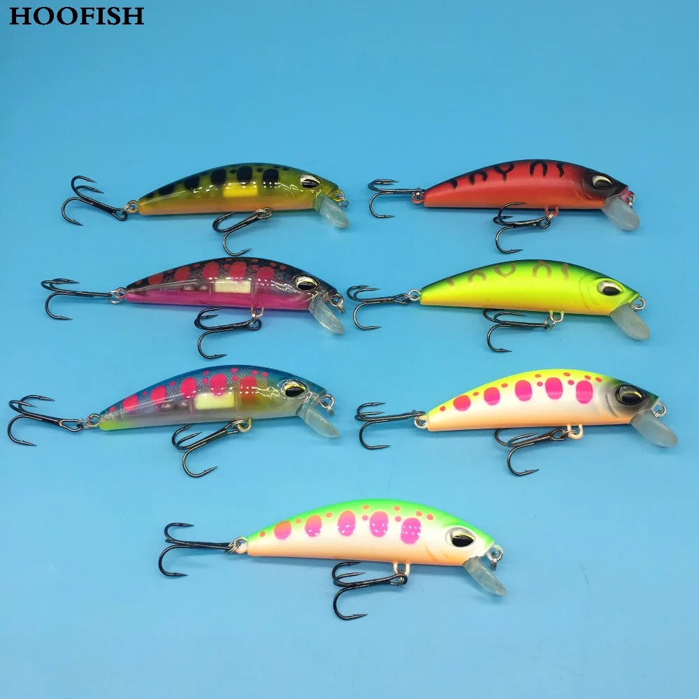 

HOOFISH 7PCS DH63 Mini sinking minnow lure 11.5g/70mm 7colors Variable sinking artificial Bait fishing lure hard lure