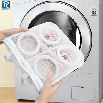 

Storage Organizer Laundry Shoes Bag Dry Portable Washing Bags Cleaning Shoe Mesh Home Slippers Organizer Washing 25x26x7.5cm