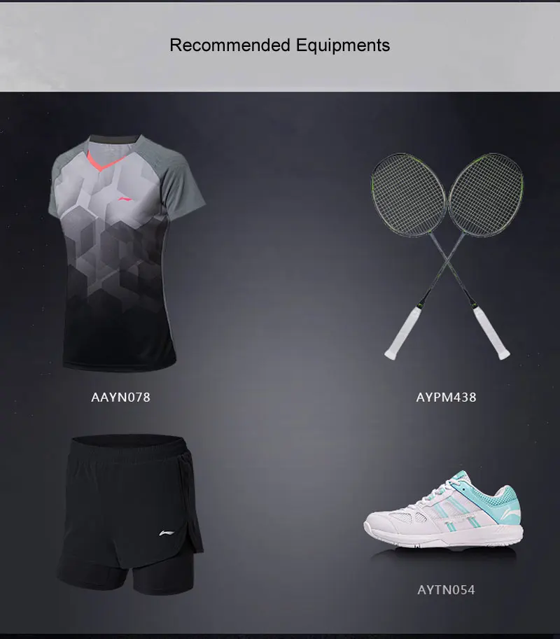 Li-Ning женские шорты для соревнований по бадминтону, дышащие спортивные шорты с удобной подкладкой для фитнеса, AAPN038 WKD595