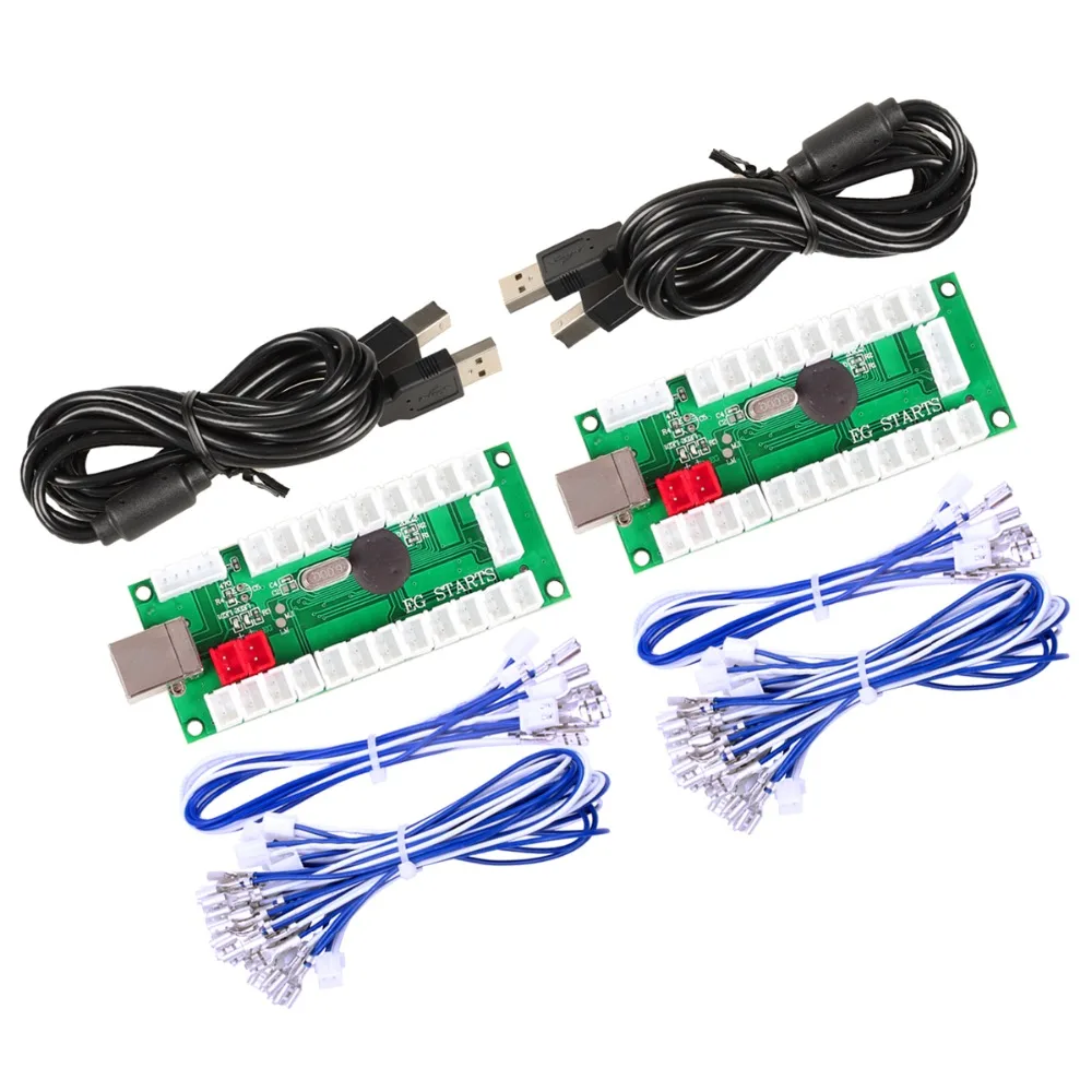 

2x Zero delay USB Encoder to PC Joystick and Buttons For Arcade Happ diy kits Parts