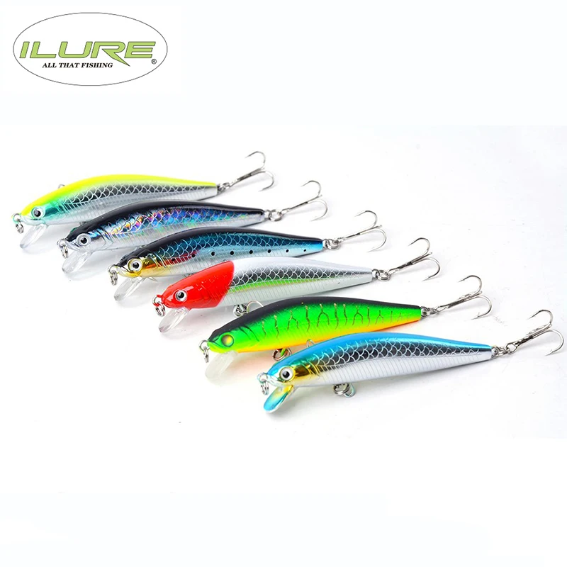 6pcs/Lot Fishing Lure Mini minnow 75mm/6.5g Freshwater Floating Hard