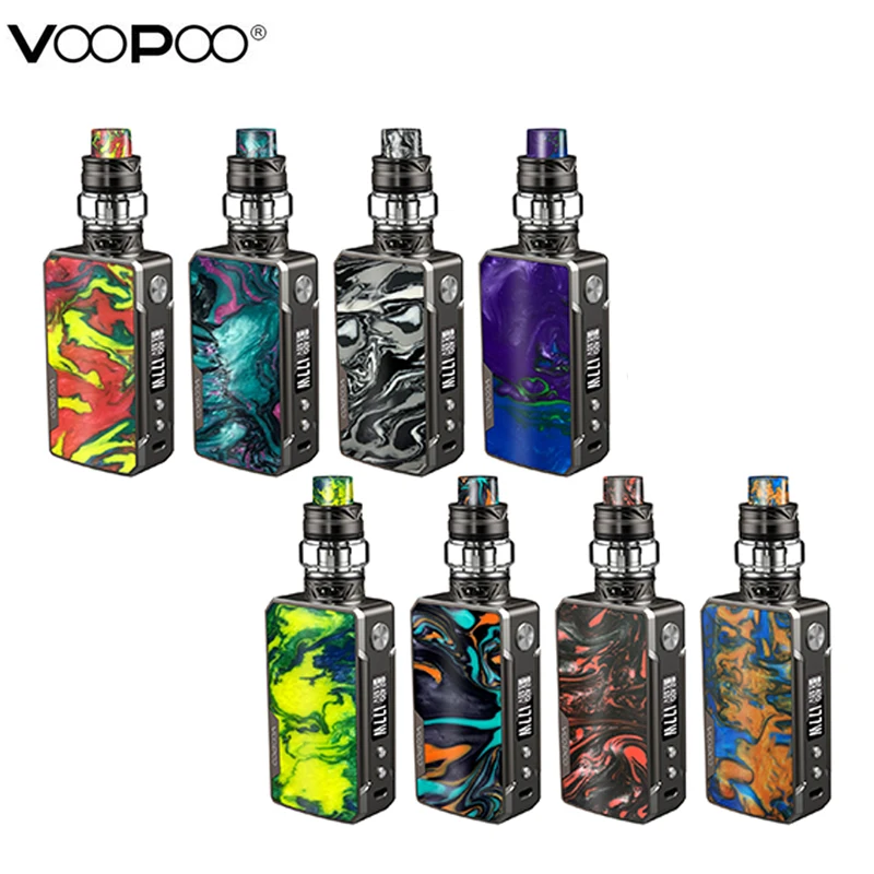 Электронная сигарета VOOPOO перетащите 2 Platinum 177 Вт TC комплект с 5 мл Uforce T2 Subohm бак U2 N3