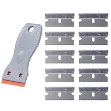 1 шт. бритвенный Скребок 10 шт. Сменные Металлические лезвия для клеевой наклейки пленка краска керамическая духовка домик на колесах Чистка пола