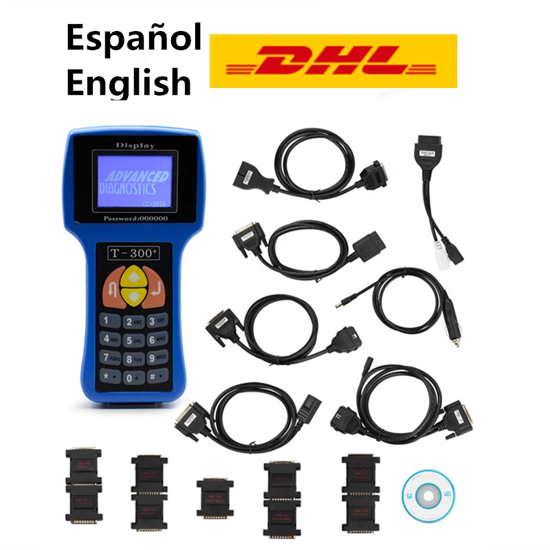

T-code T300 Auto Key Programmer V16.8 English Spanish Car Diagnostic Tool ECU EKA Code Reader DHL Free Shipping