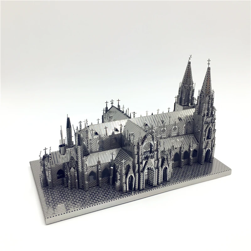 Najtaniej MMZ MODEL Nanyuan 3D Puzzle metalowy MODEL do montażu katedra św. Patryka zestawy modeli DIY 3D wycinarka laserowa wyrzynarka zabawkowa kreatywne zabawki