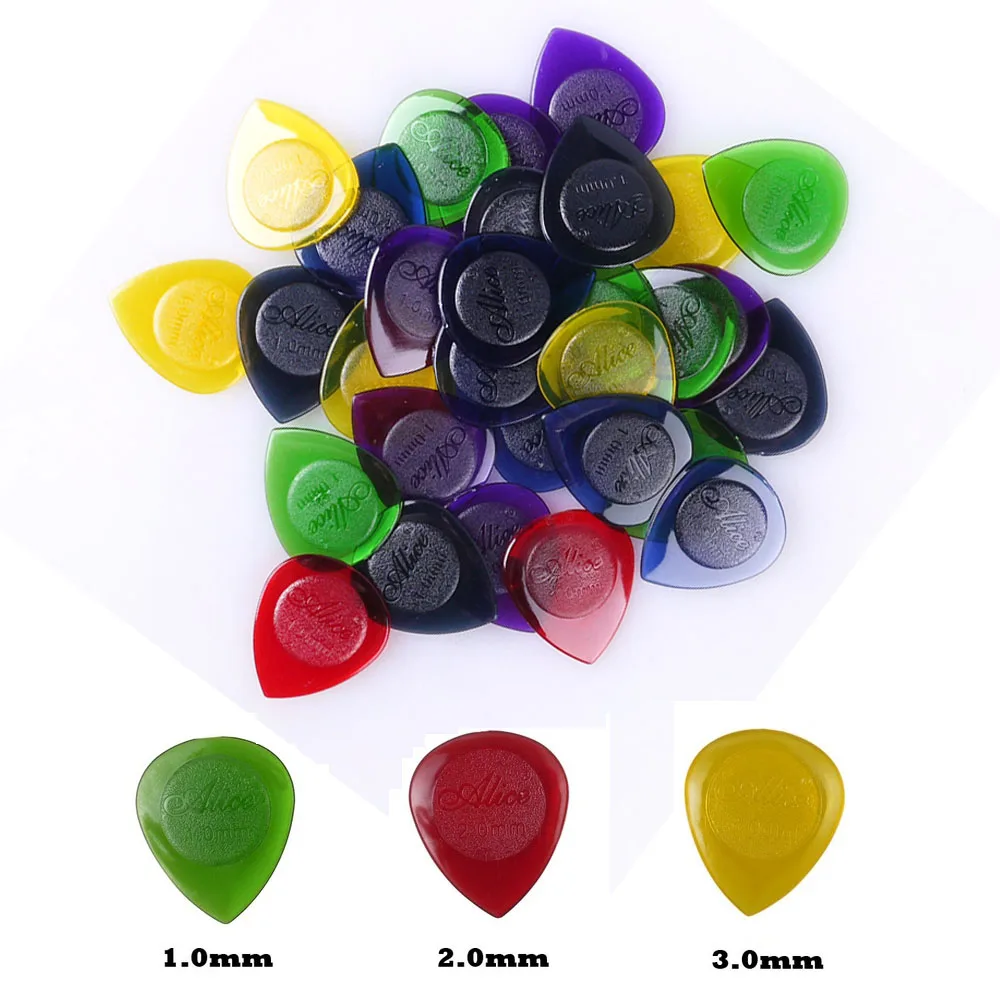 Best Buy Bass-Picks Alice Guitar Plectrum Water-Drop Durable Pure-Color Mix 30pcs Transparent Dqn5RYYO