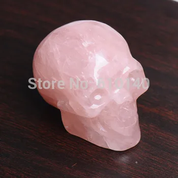 

Natural Rose Quartz Crystal Rose Quartz Skull Skull ornaments handmade jewelry accessories diy home decoration