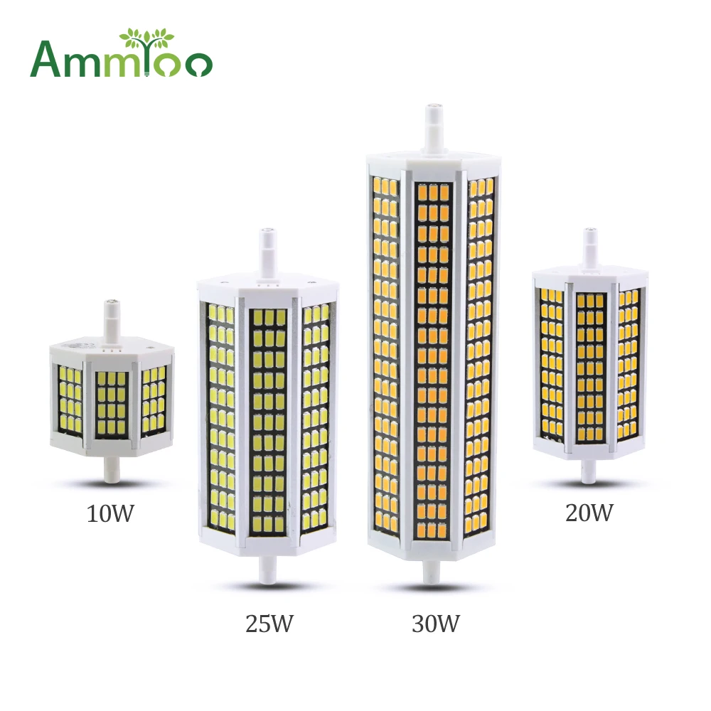 

AmmToo R7S Led Light 78mm 118mm 135mm 189mm Bombilla Led Lamp 10W 20W 25W 30W Bombillas Led Bulbs 220V Replace Halogen Lightings