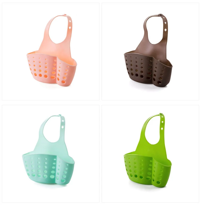 LIYIMENG Sink Shelf Kitchen Sponge Drain Holder Storage Bag Toilet Soap Shelf Organizer Rack Hanging Basket Double Hanging Hag Rack B4