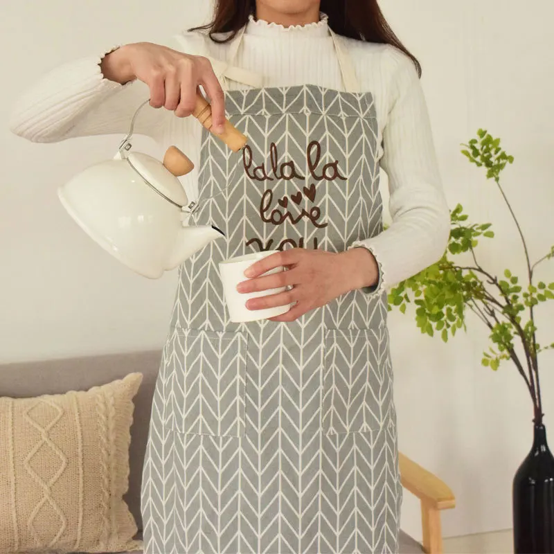 

multiple Color Cooking Kitchen Apron For Woman Men Chef Waiter Cafe Shop BBQ Hairdresser Aprons Custom Logo Gift Bibs Wholesale