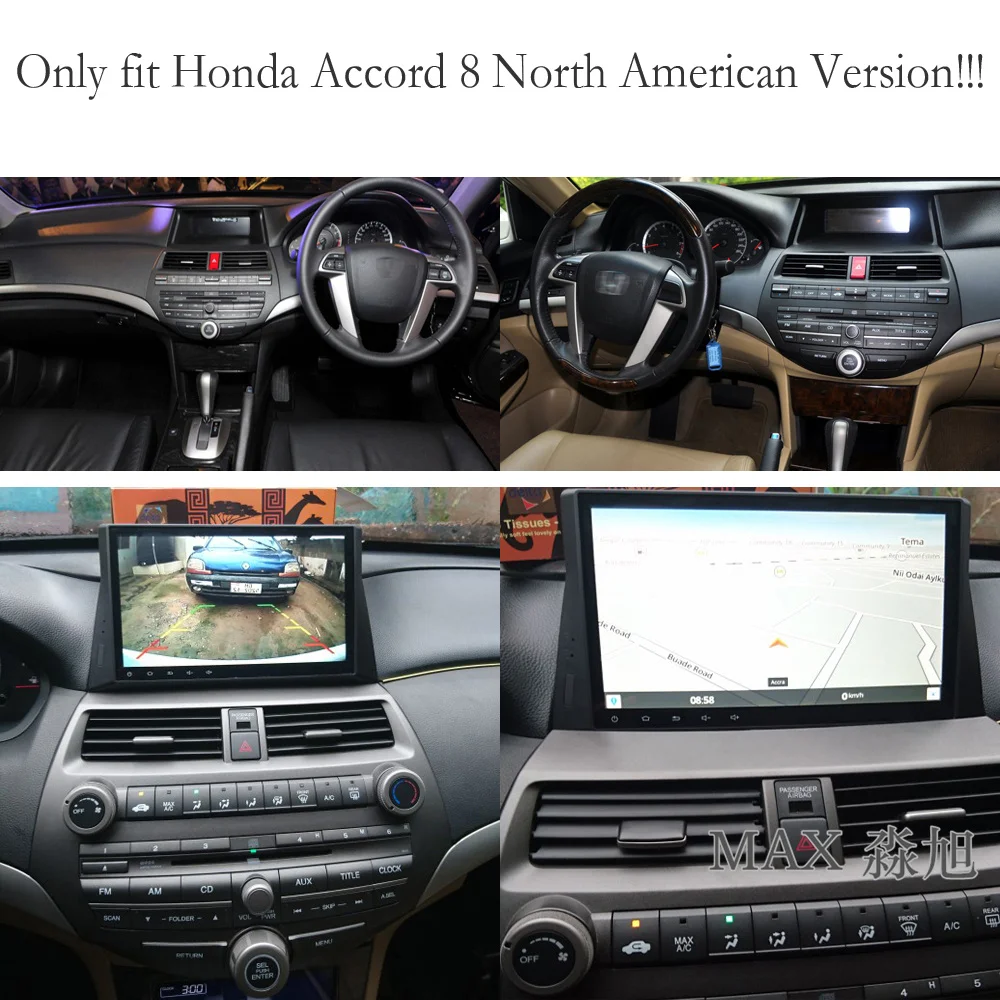 Excellent MAX Android 8.1 Car DVD For Honda Accord 8 North American Version Car Radio RDS Bluetooth Call/Music WiFi SWC GPS Free Map 5