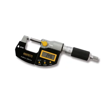 

ASIMETO Measuring Range 25-50mm/1-2inch Resolution 0.001mm/.00005inch 105-02-4 IP65 Digital Outside Micrometers