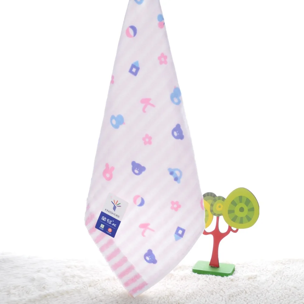 Чистый хлопок мультфильм шаблон марля и некрученый хлопок полотенце платок детское полотенце портативное для путешествий