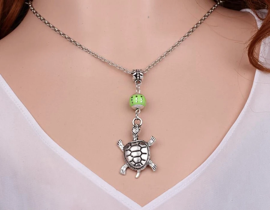Винтажное серебряное ожерелье чокер с бусинами в виде черепахи|necklace belt|necklace