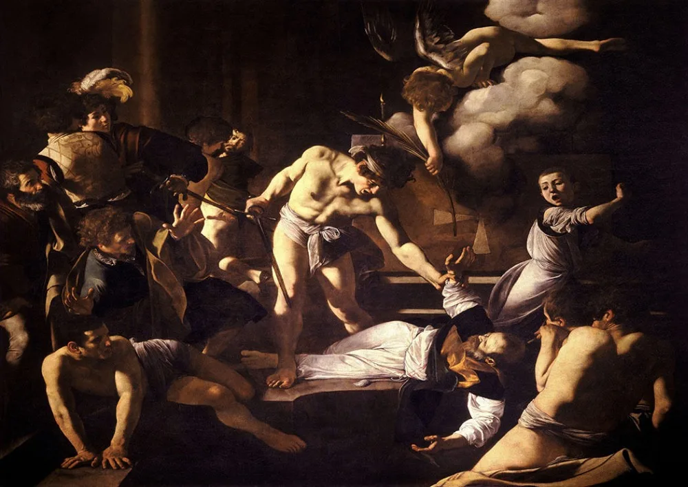 

Caravaggio: The Martyrdom of Saint Matthew SILK POSTER Decorative painting 24x36inch