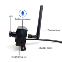 JIENUO-Mini caméra de surveillance IP WiFi HD 1080p, dispositif de sécurité domestique sans fil, avec audio et protocole ONVIF, port Micro SD, CamHi 2