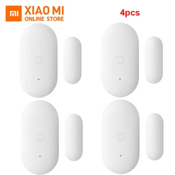 

4pcs Xiaomi MIJIA Window Door Sensor ZigBee Version Smart Home Linkage for IFTTT Mi Home APP Bell Alarm Light Free Installed